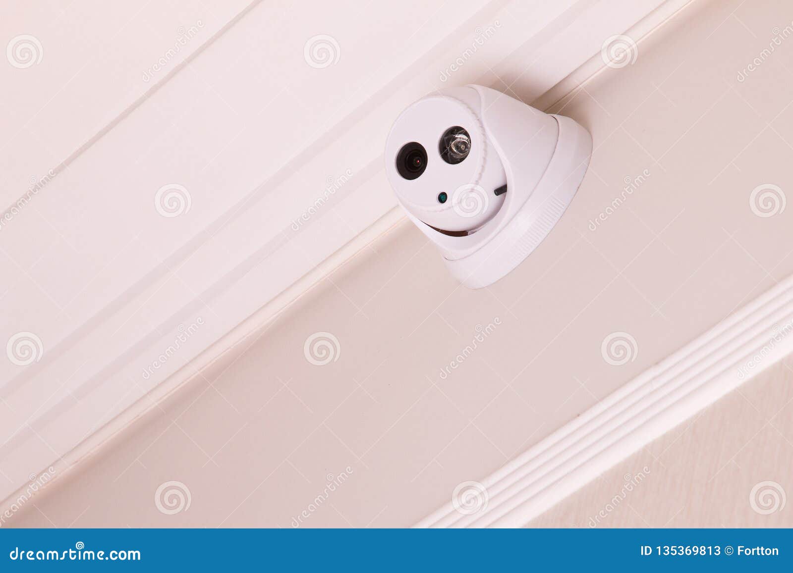 Security Camera in the Apartment. Night Video Camera To Guard the