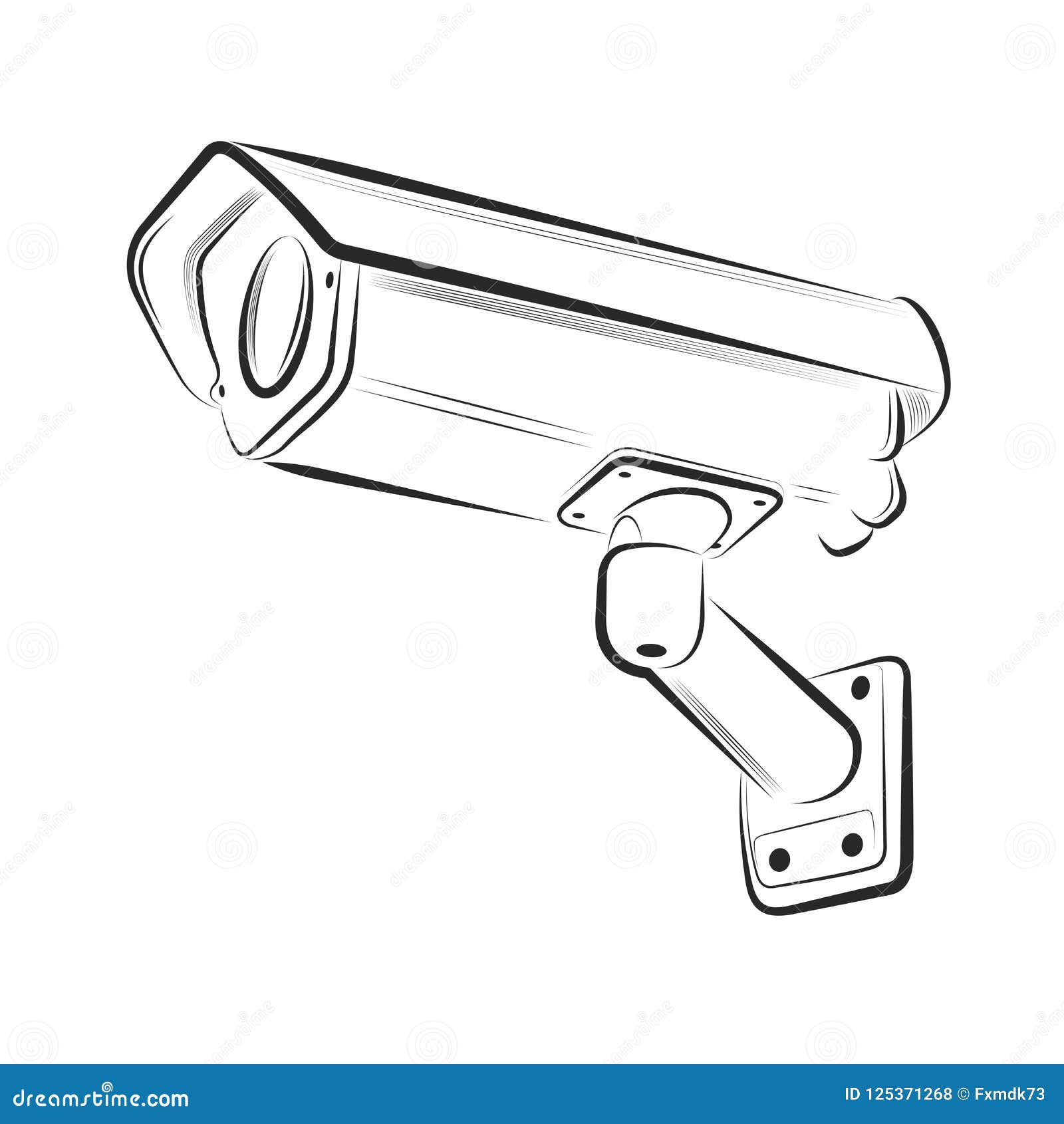 Security Camera on a White Background. Stock Illustration