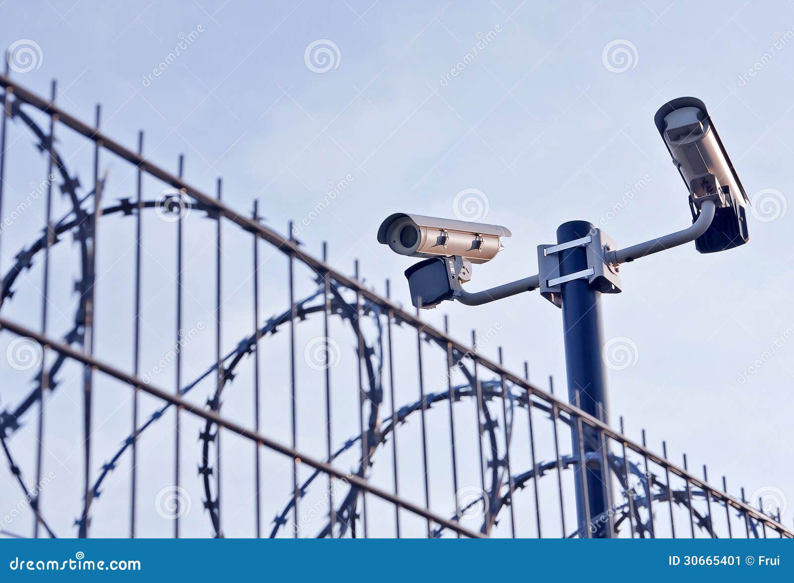 security cameras over fence