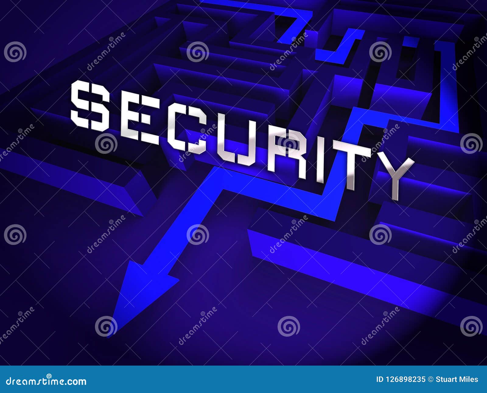 Security Clearance Cybersecurity Safety Pass 3d Rendering Stock