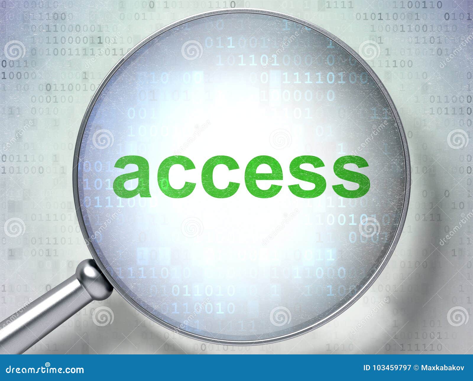 Security Concept Access with Optical Glass Stock Illustration