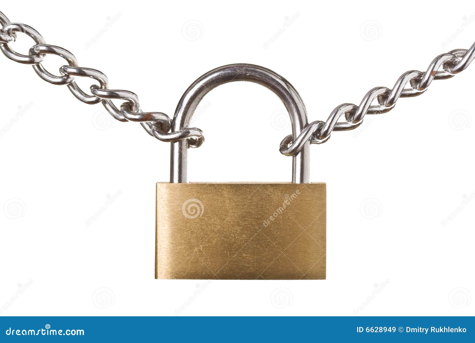 Security Concept Padlock On Chain Isolated Stock Image Image of