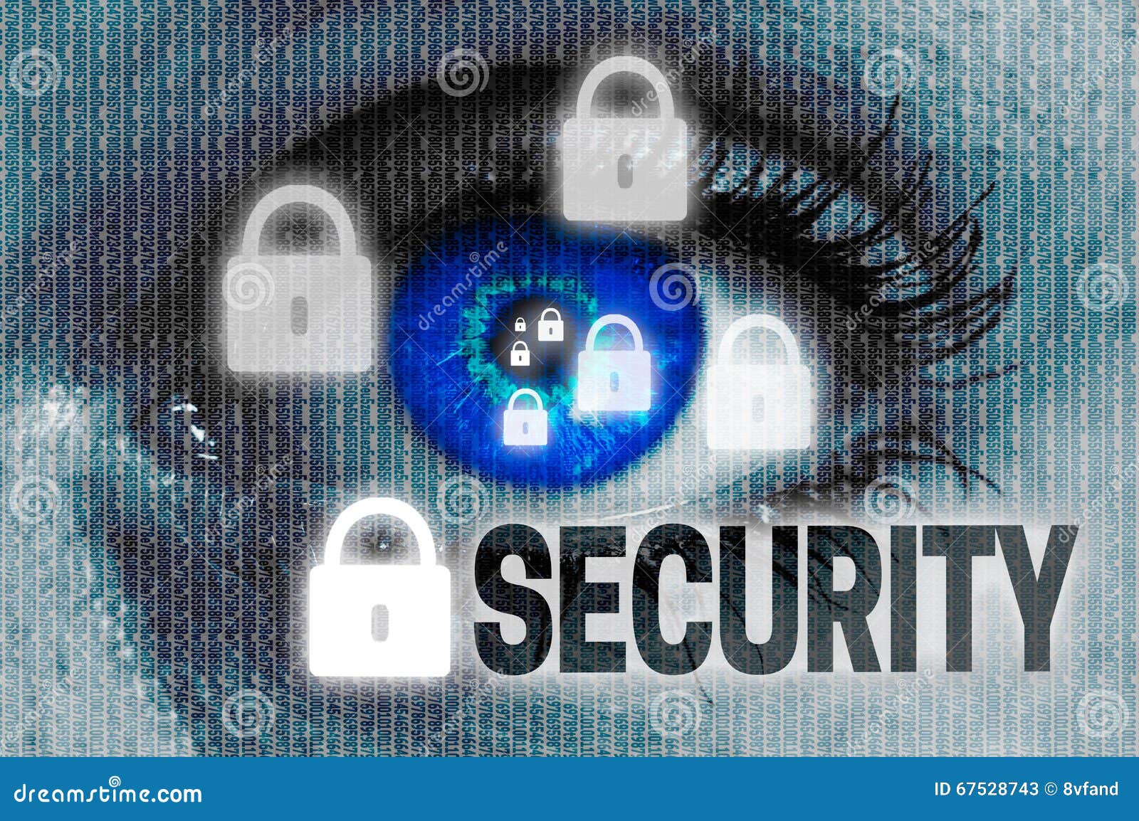 Security Eye Looks at Viewer Concept Background Stock Image Image of