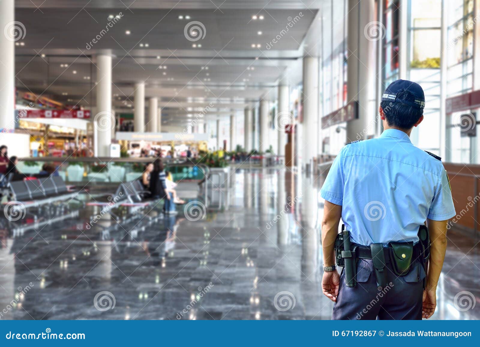 Security guard in airport stock image. Image of person 67192867