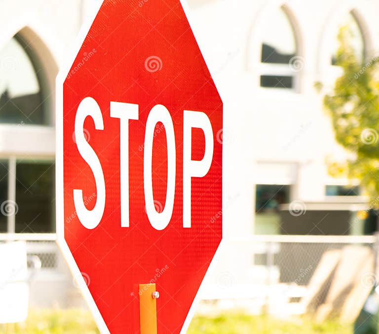 Traffic Control With Stop Slow Sign According To Construction Plan