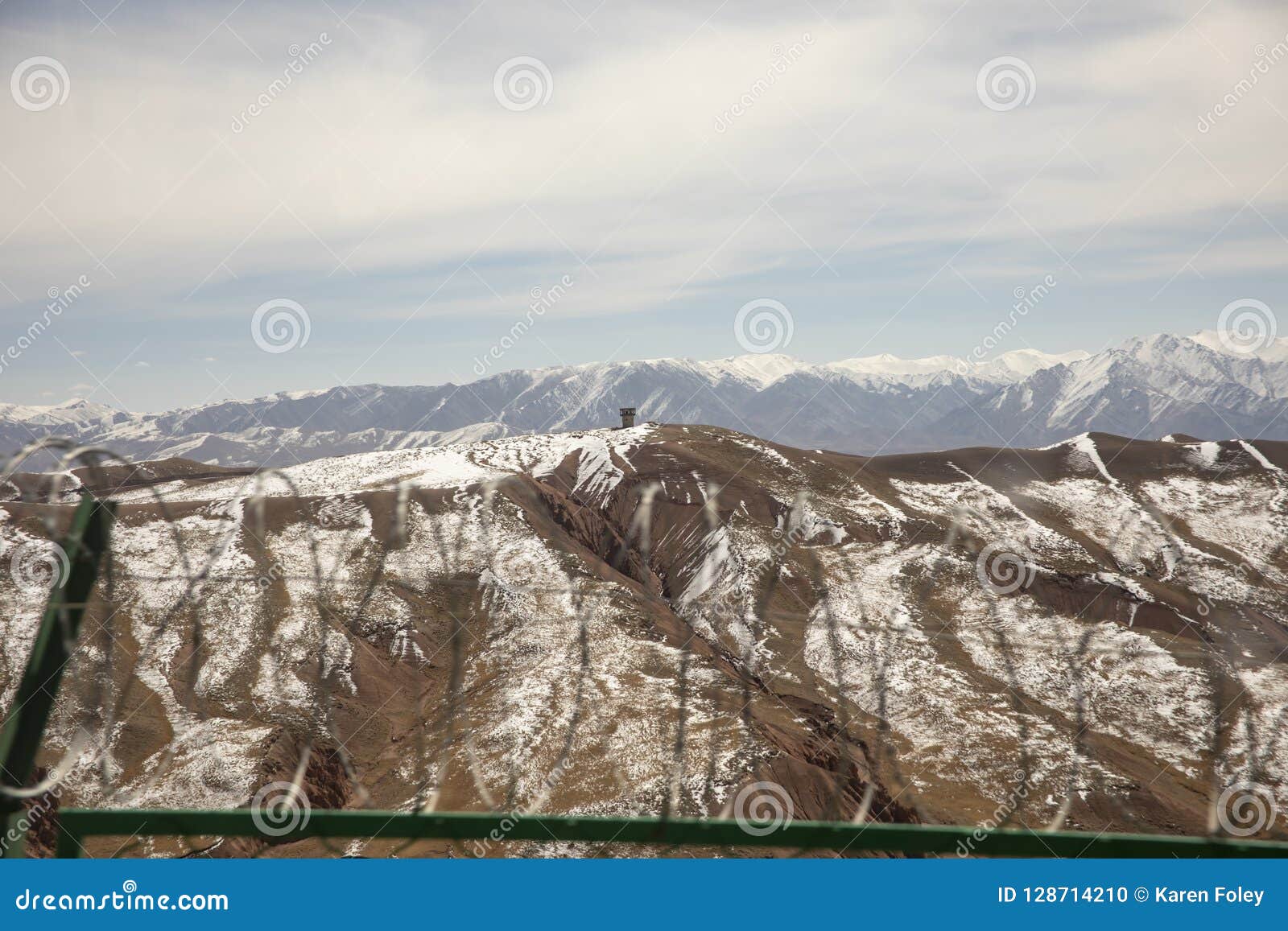 security guard outpost in tien shan mountains