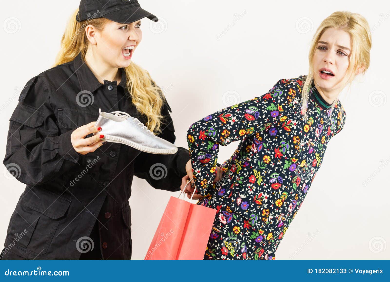 Security Guard And Shoplifter Stock Image Image Of Thief