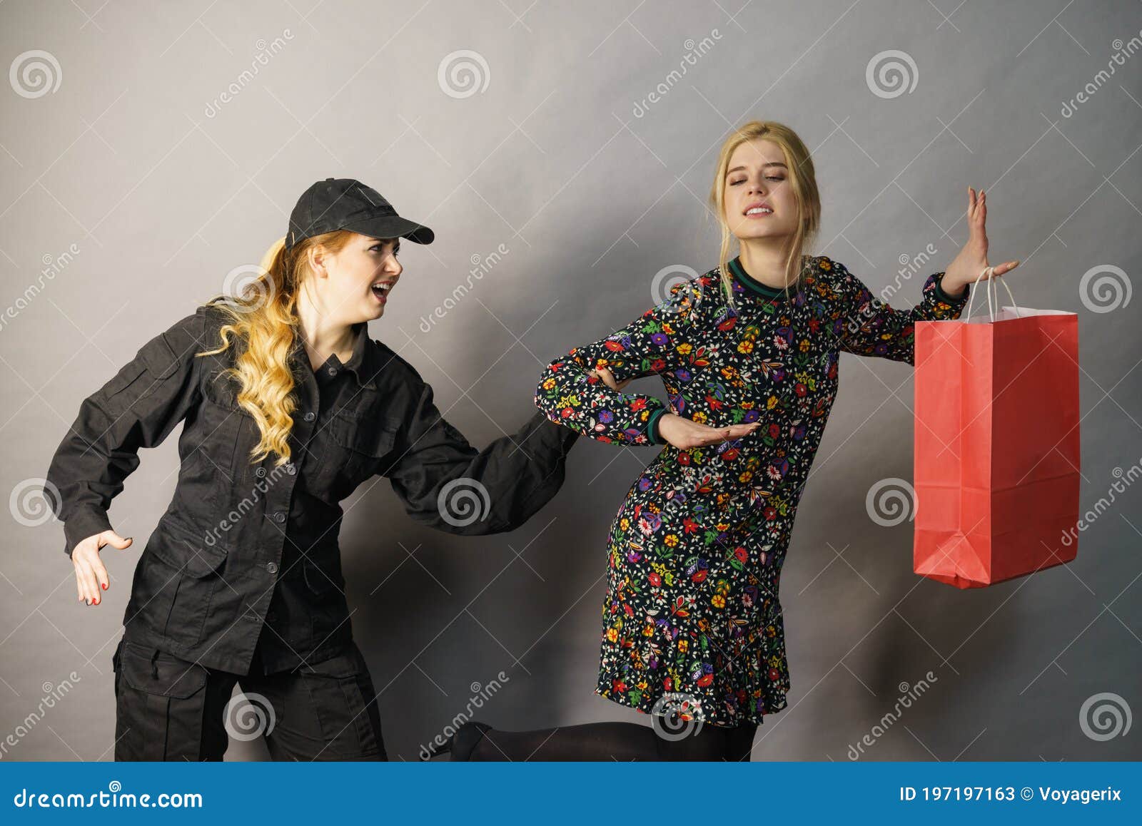 Security Guard And Shoplifter Stock Image Image Of Woman Guard 197197163 