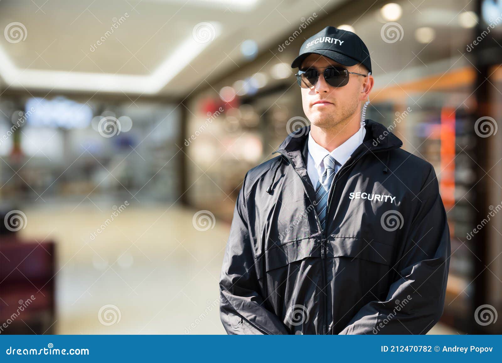 security guard in shopping mall