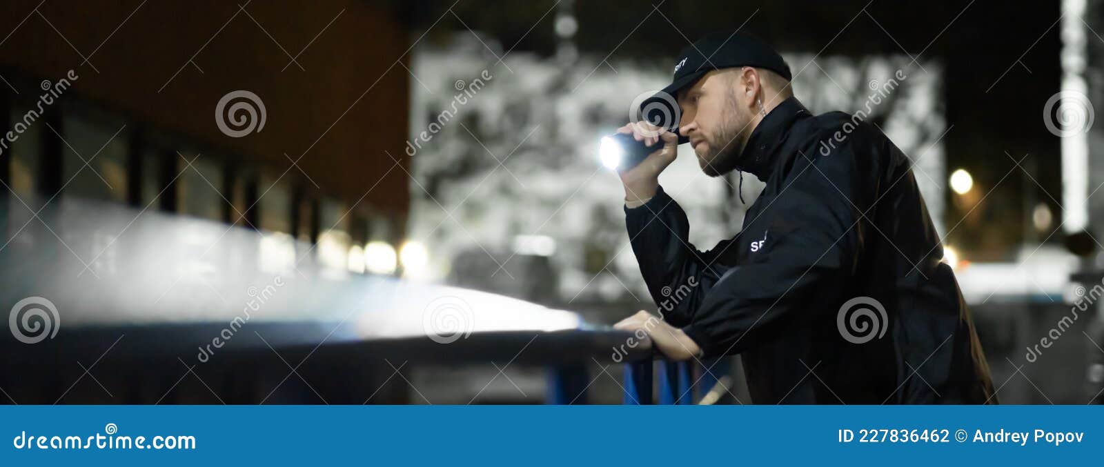 security guard man at night