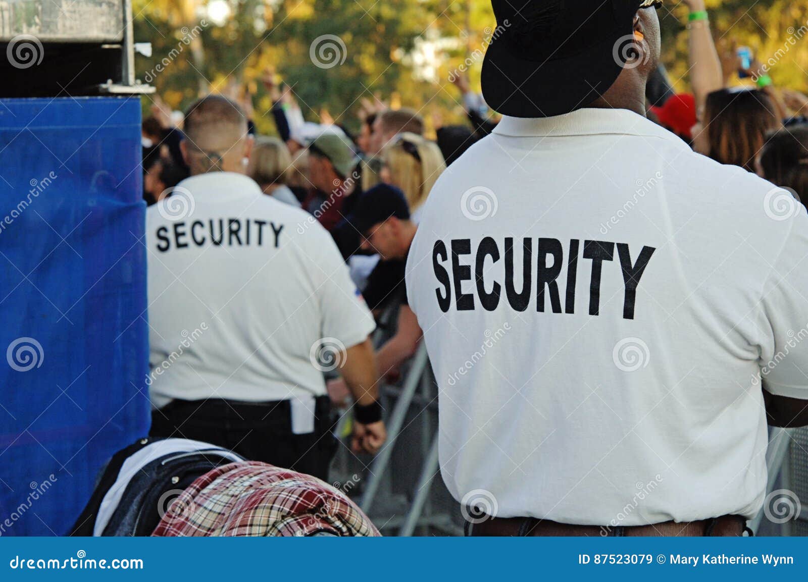Security guards at concert editorial stock image. Image of american