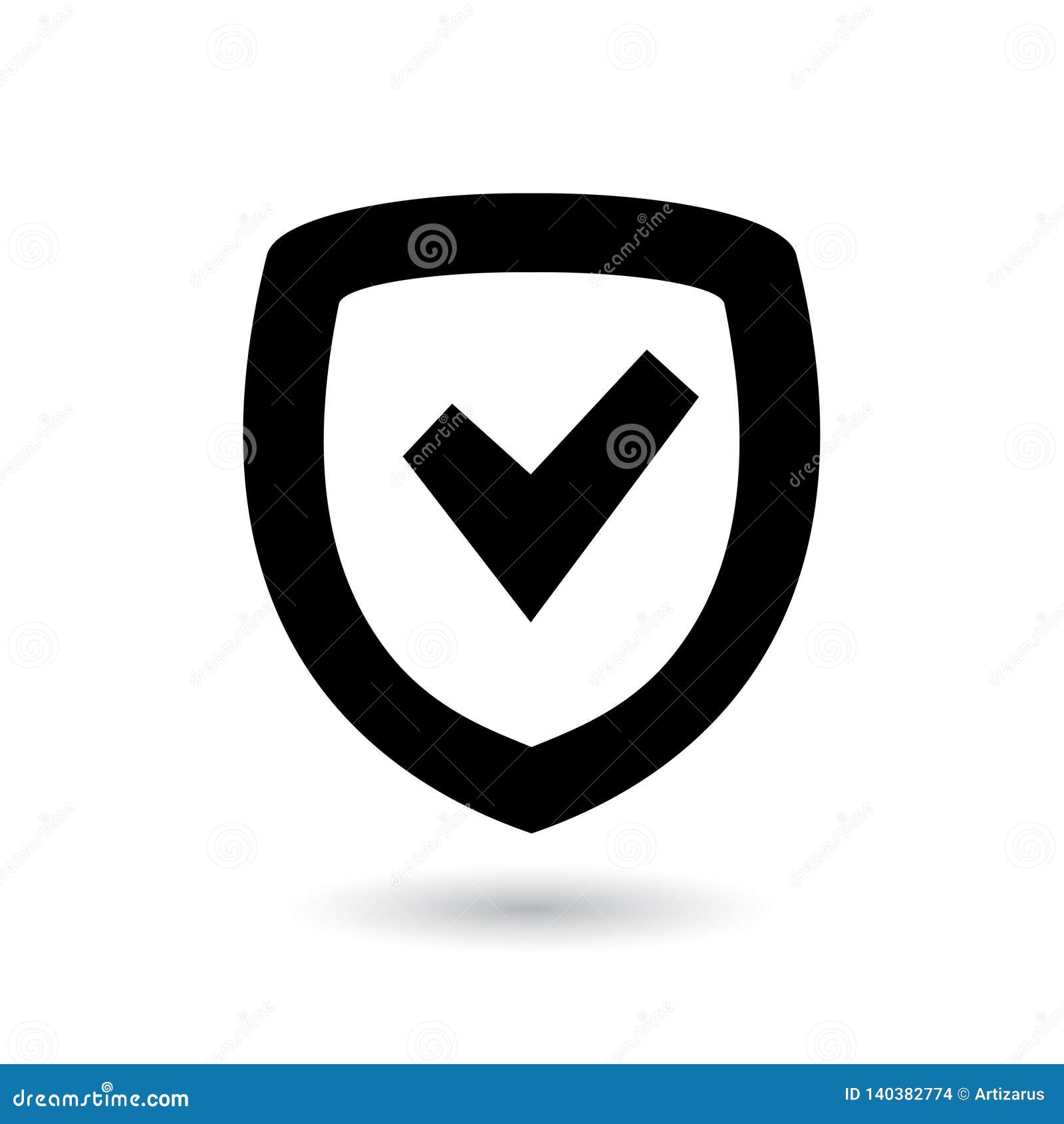 Security shield icon stock vector. Illustration of button 140382774