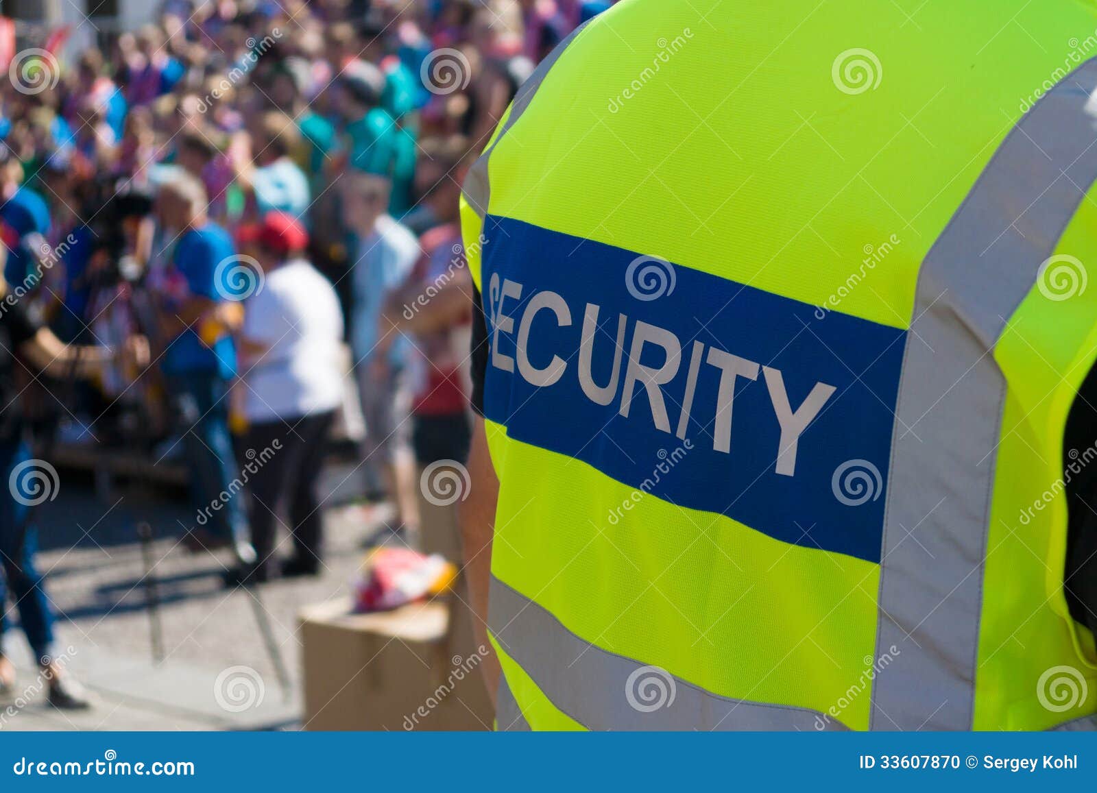 A Security Officer at the Concert Stock Photo Image of assistance
