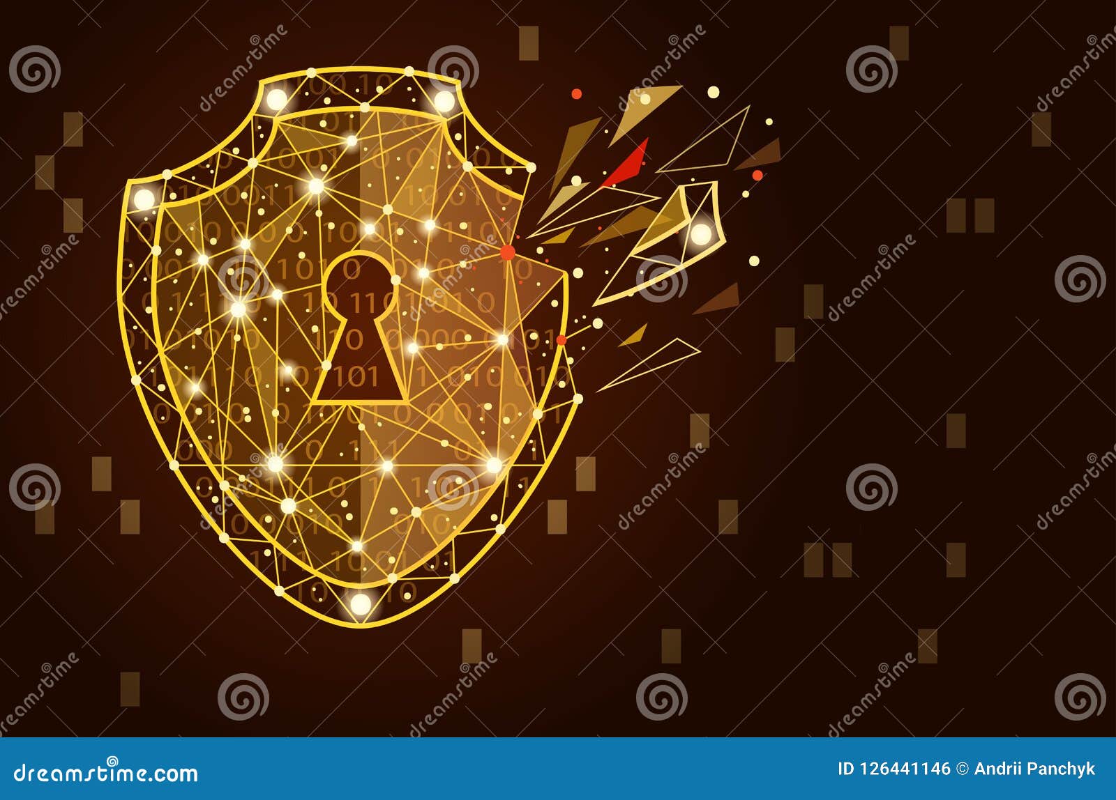 Security Violation Infographical Concept. Graphic Design on the Theme