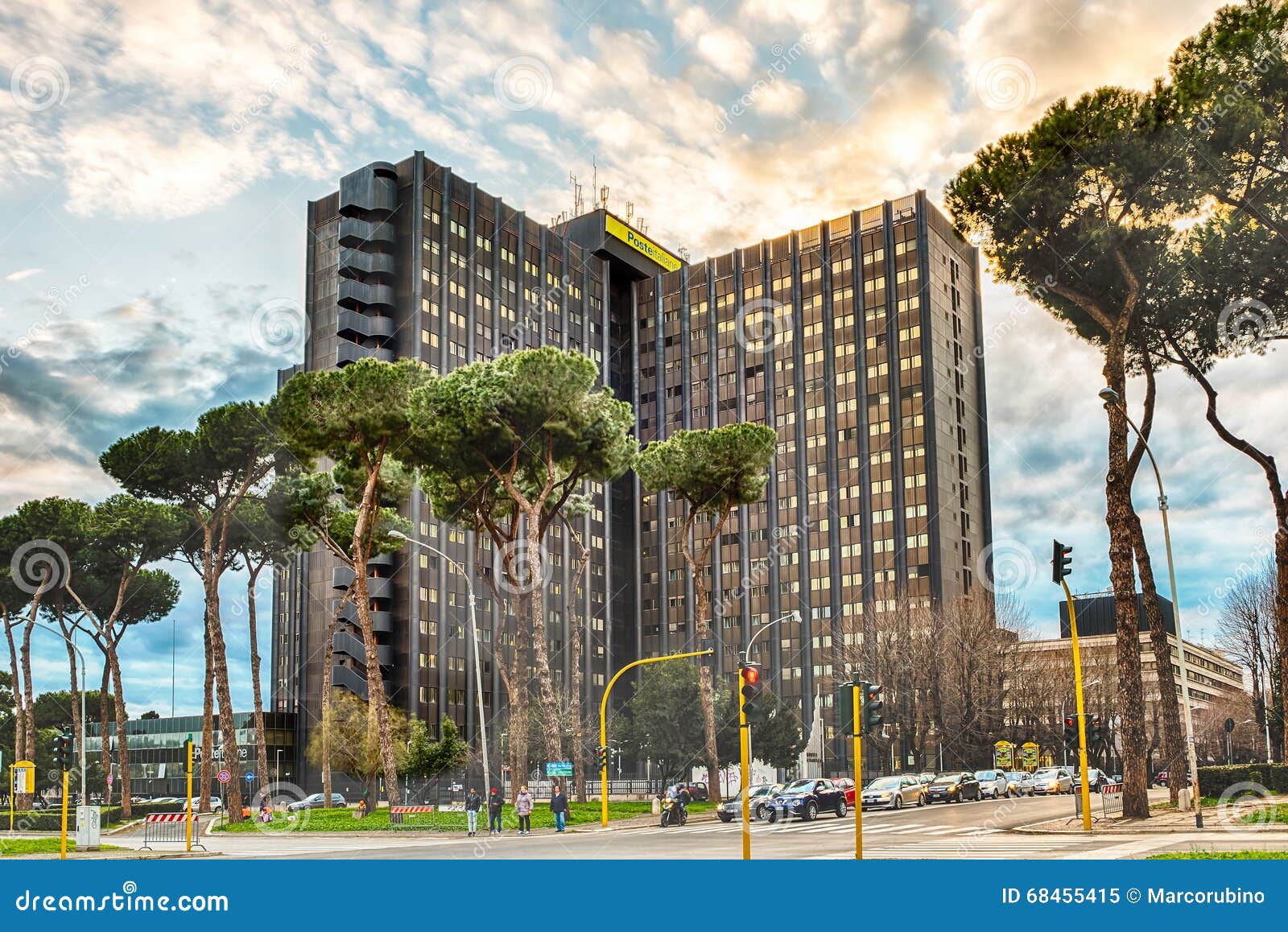 Sedi Di Poste Italiane a Roma, Italia Immagine Editoriale Immagine di