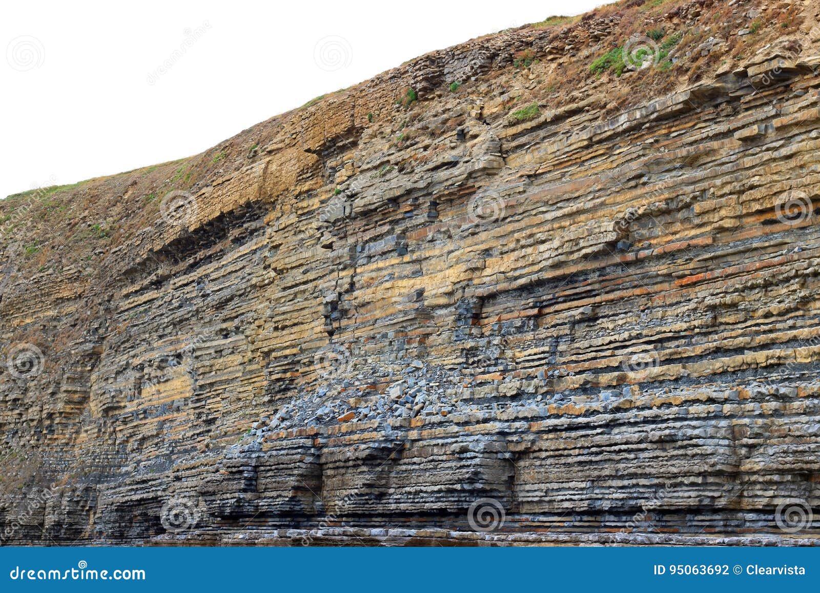 sedimentary rocks in layers-stratum, strata. geology.