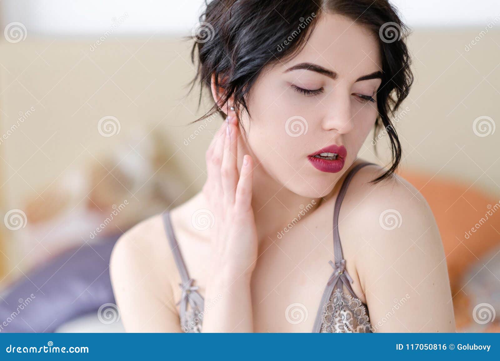 Seduction Sex Pleasure Aroused Girl Lingerie Stock Photo Wife 1600x1157 hq image Seduction Sex Pleasure Aroused Girl Lingerie Stock Photo image
