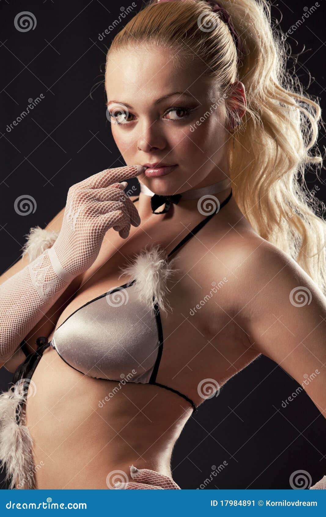 Seductive blonde stripper stock image. Image of isolated - 17984891