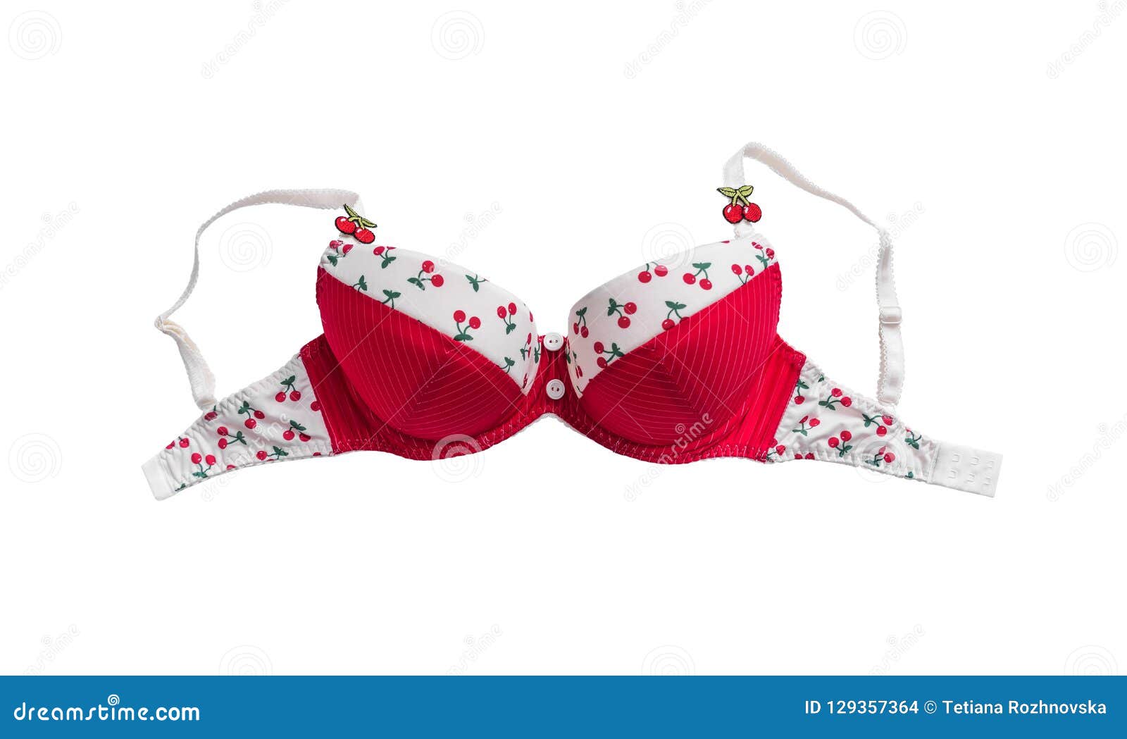 Seductive Female Bra on a White Background. Stock Photo - Image of ...