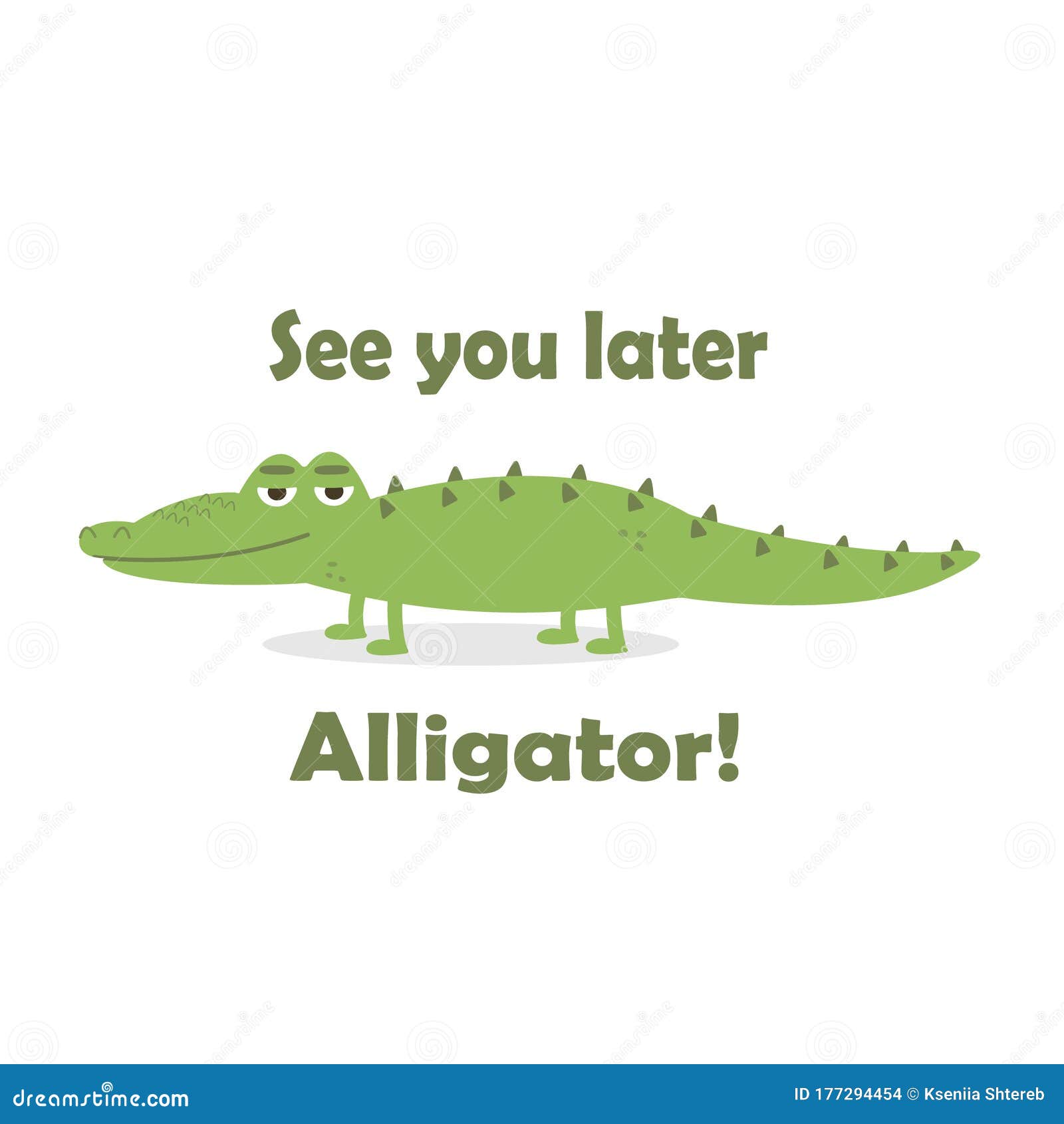 See You Later Alligator Vector Illustration Stock Vector Illustration Of Vector Africa