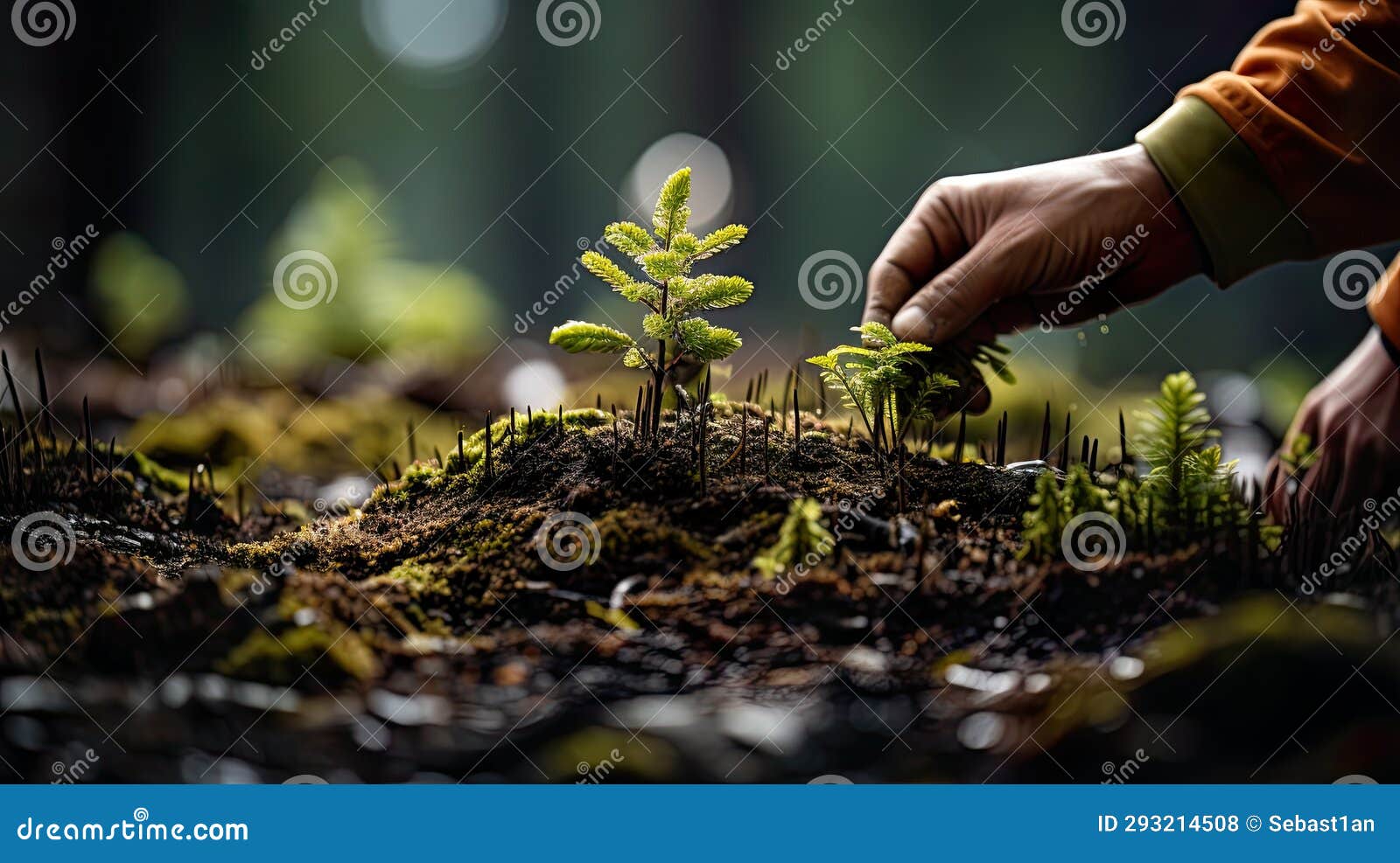 Seed Growing into a Plant Concept Represents the Natural Process of