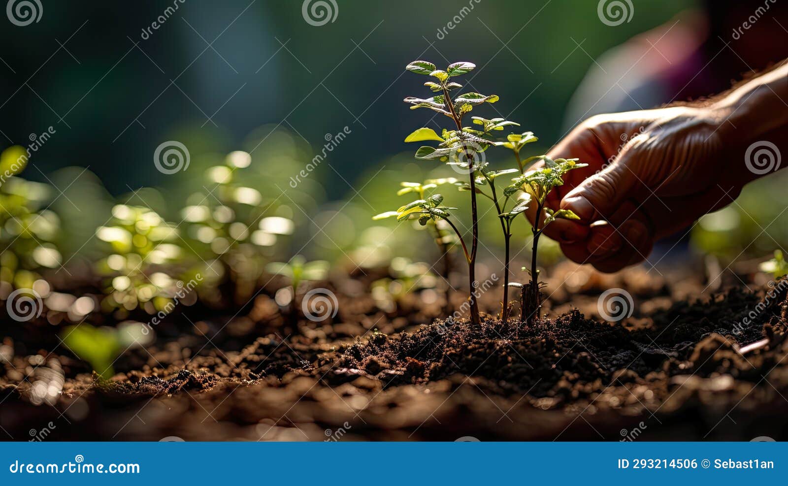 Seed Growing into a Plant Concept Represents the Natural Process of