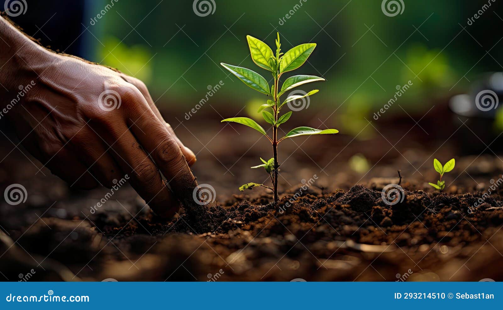 Seed Growing into a Plant Concept Represents the Natural Process of