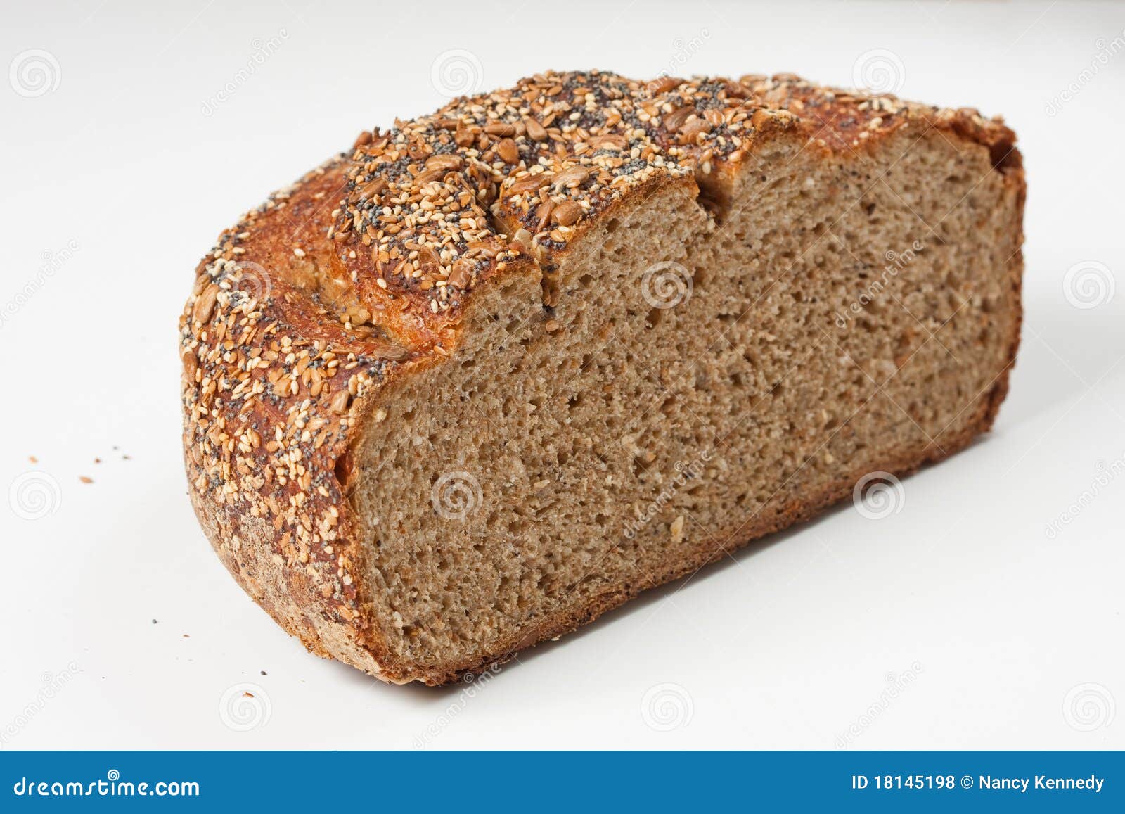 Seeded Multigrain Bread stock photo. Image of wheat 18145198