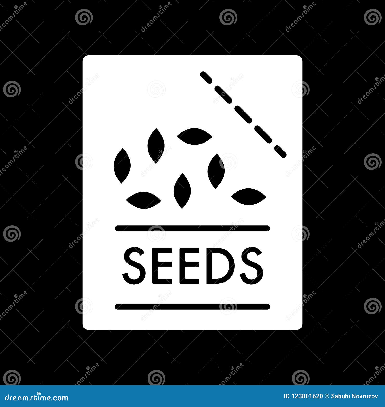 grain in the packege solid icon.    on black. glyph style , ed for web and app