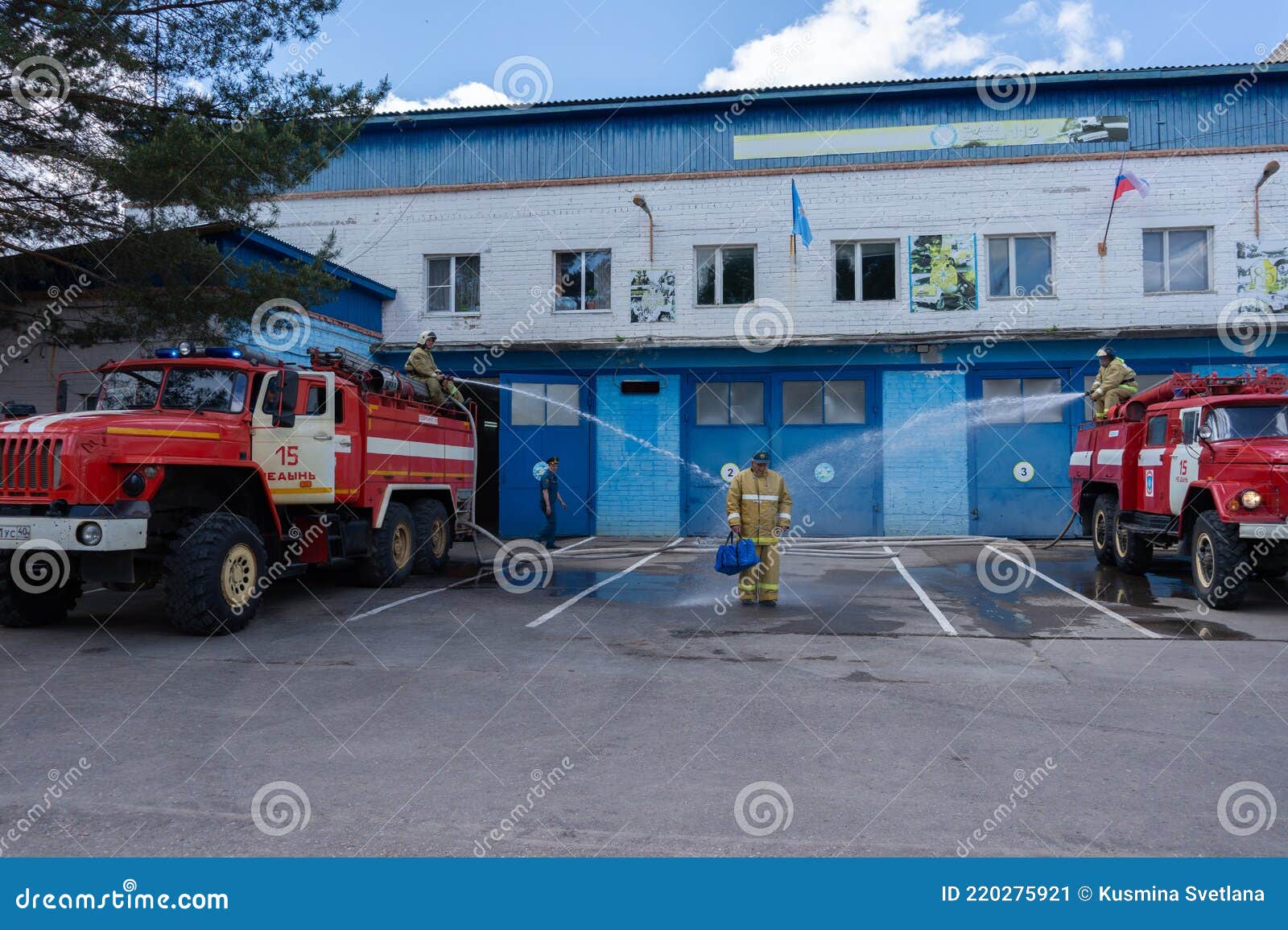 Seeing Off the Retirement of a Firefighter in Russia. Editorial Photo ...