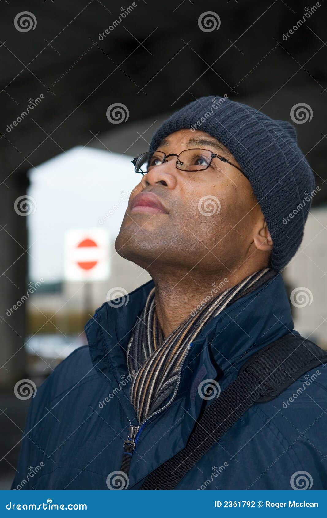 Man Seeking entry stock photo. Image of eyeglasses ...
