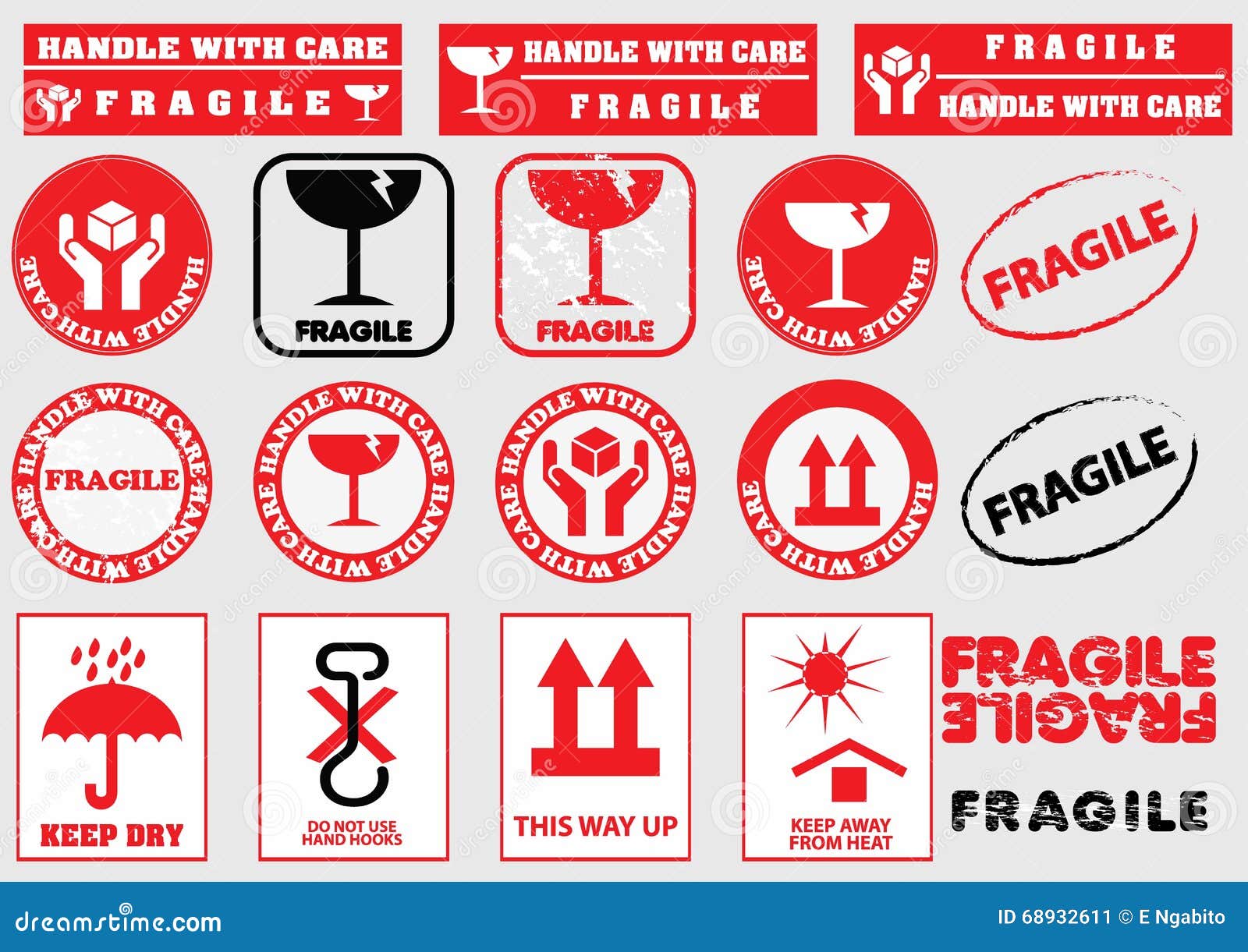 Confezioni A Icona Fragili Maniglia Di Trasporto Del Bianco Vettoriale Contenitore Pulito Etichetta Cartone Scatola Che 187088107 - Foto 9