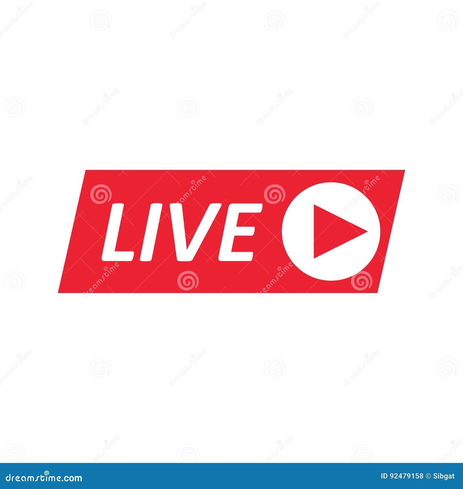 Segno Di Live Stream, Emblema, Logo Illustrazione Vettoriale