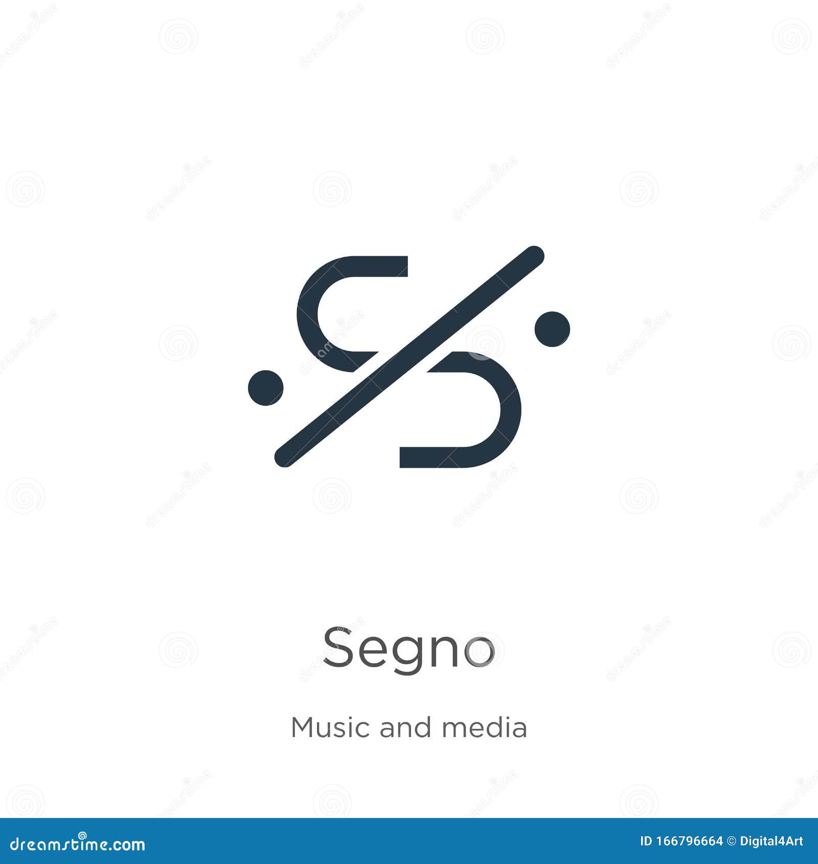 segno icon . trendy flat segno icon from music and media collection  on white background.   can be