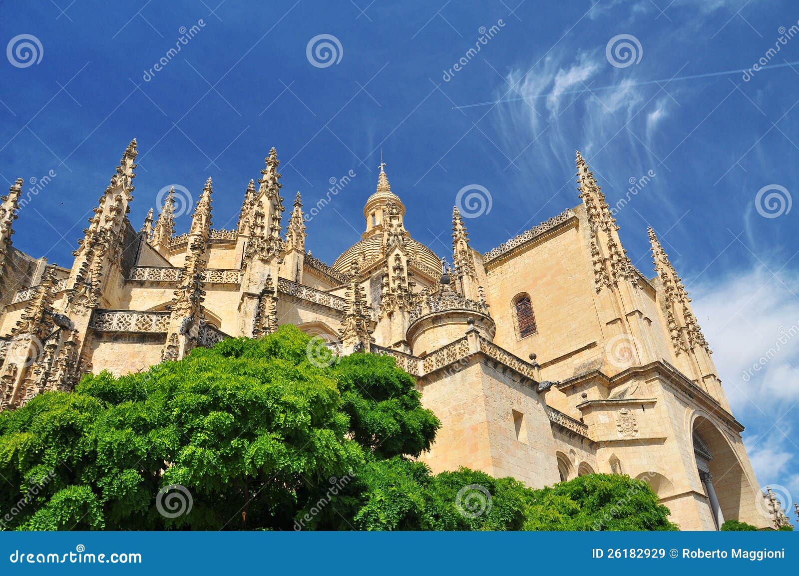 segovia gothic cathedral. castile, spain