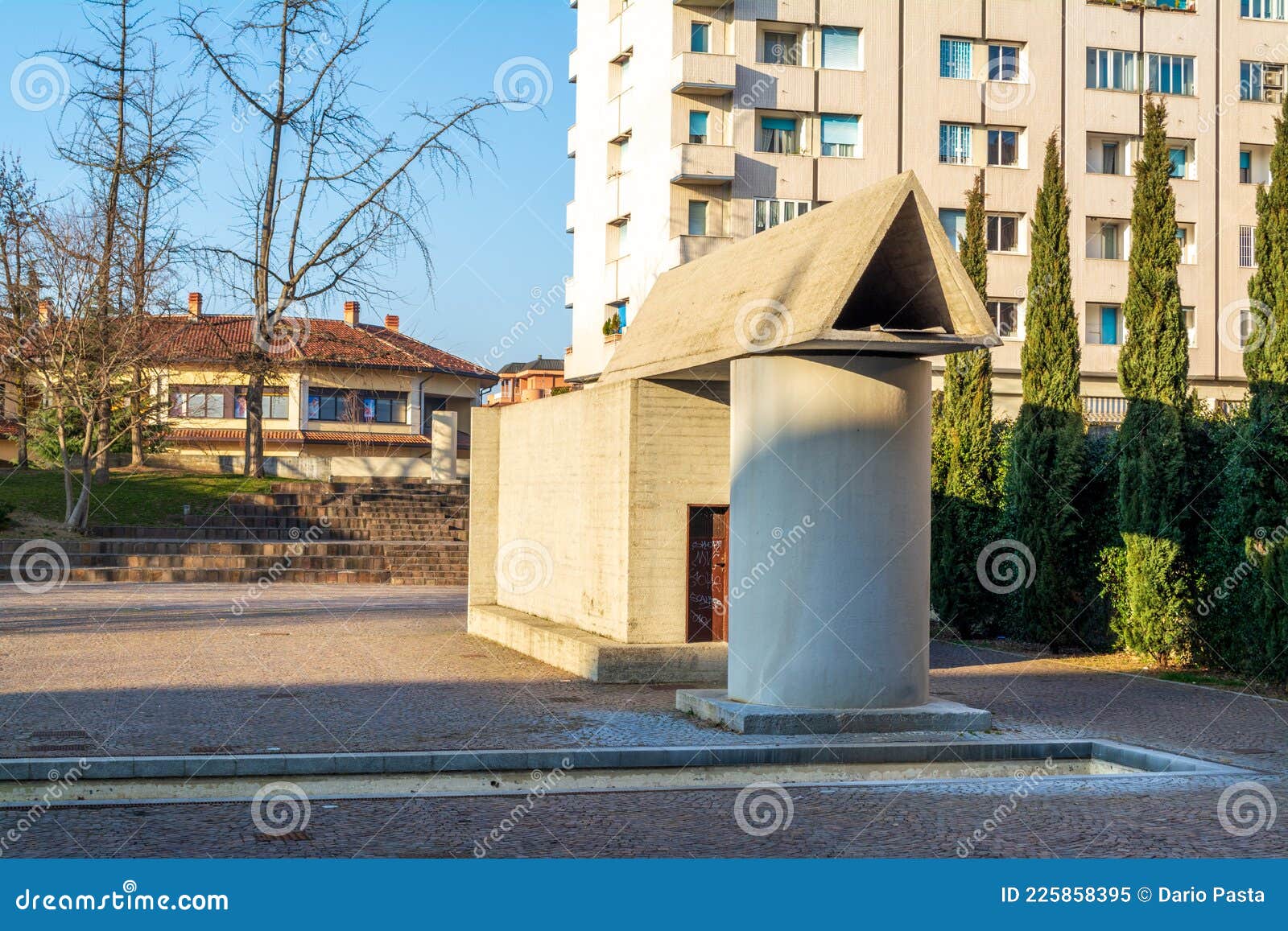 Converge Moske deform Segrate, Milan, Italy - the Monument To the Partisans Designed by Aldo Rossi  Architect Stock Image - Image of building, historical: 225858395