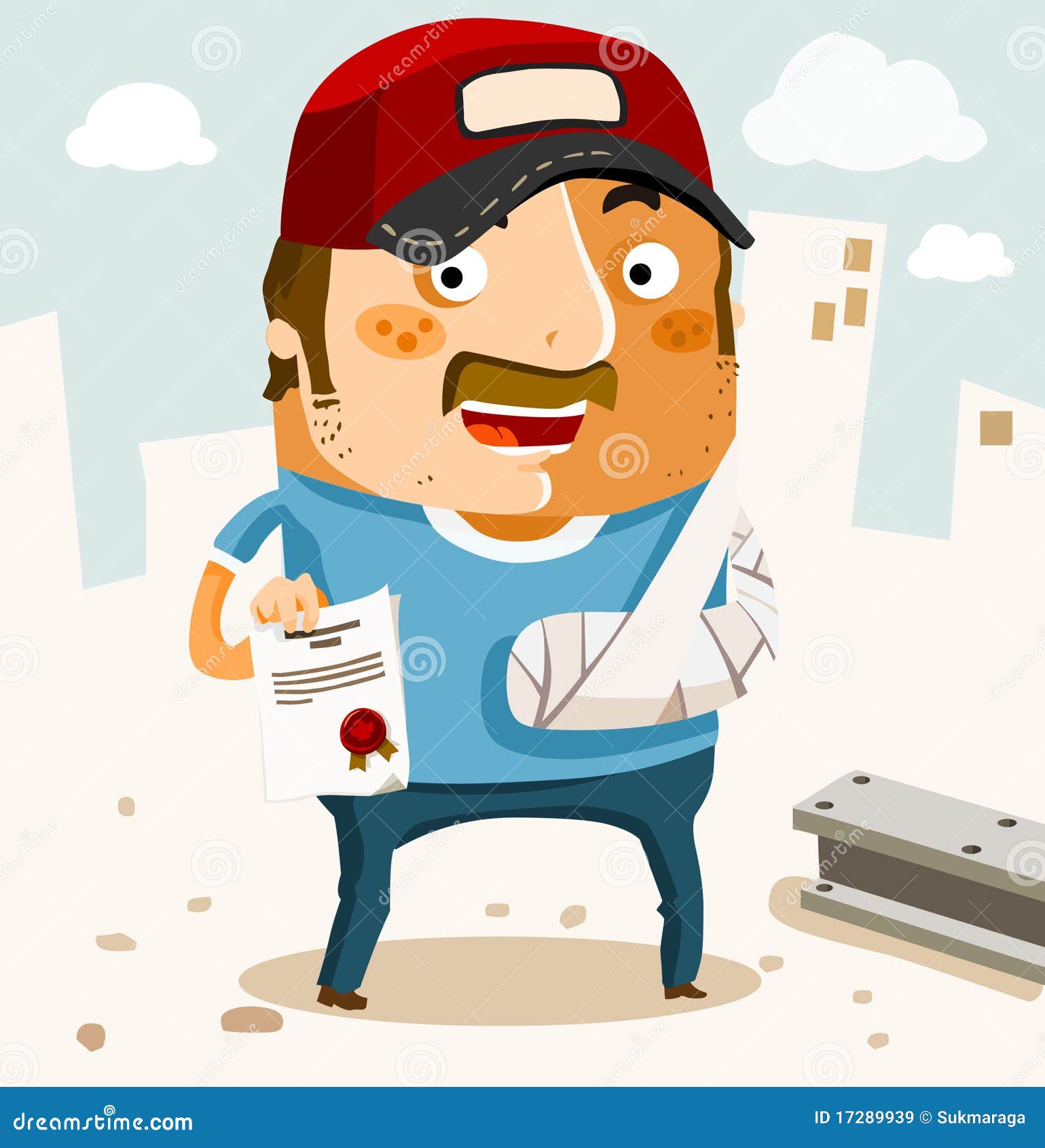 Seguro para el trabajador ilustración del vector. Ilustración de