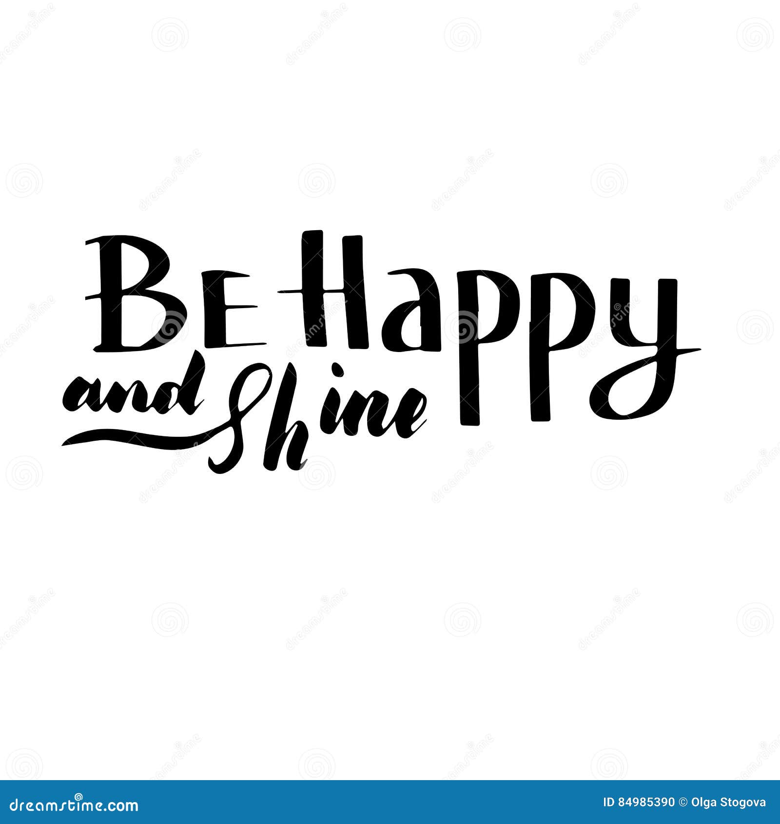 Seien Sie Glucklich Und Glanz Inspirierend Phrase Ein Zitat Fur Gute Laune Burstenkalligraphie Handbeschriftung Vektor Abbildung Illustration Von Hippie Druck
