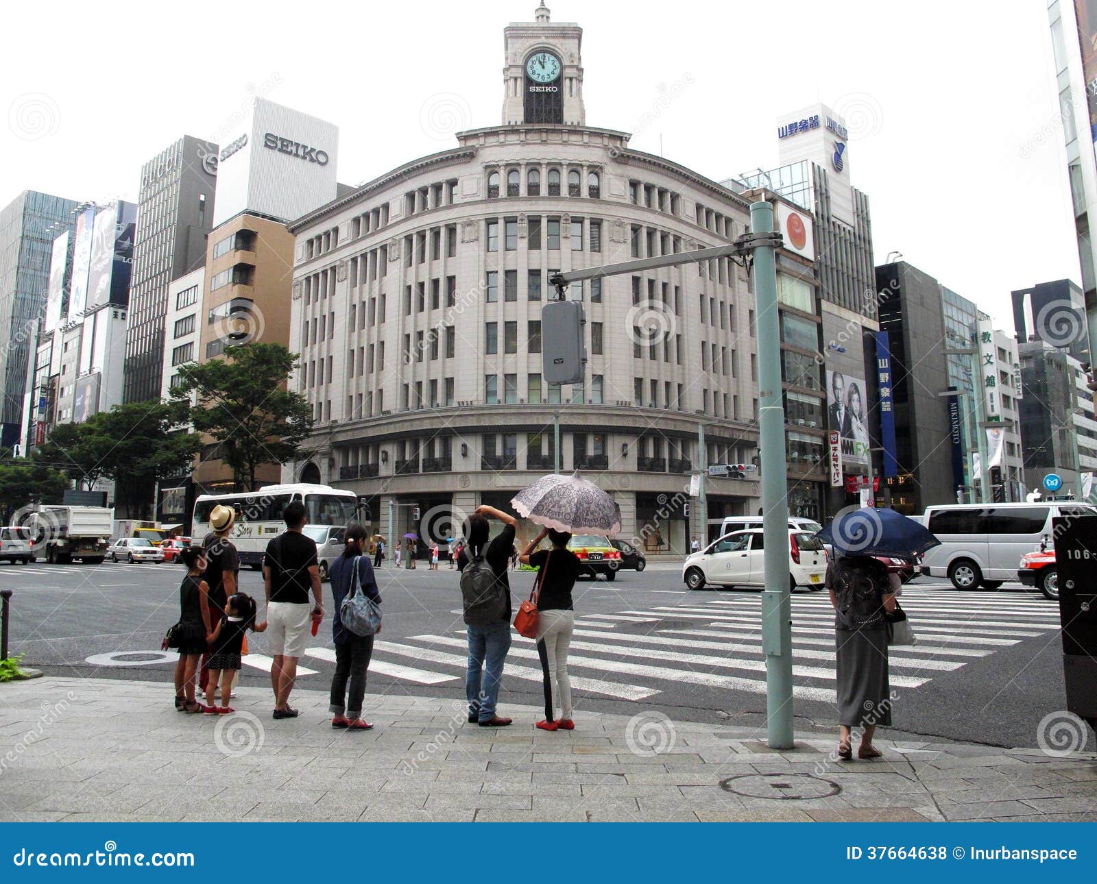 Seiko Building in Ginza,Tokyo, Japan. Editorial Stock Photo - Image of  city, footpath: 37664638