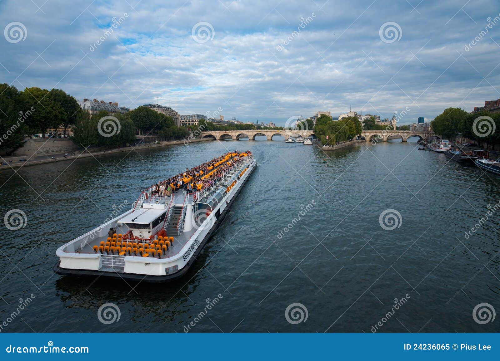 Seine River Cruise Ship Paris H Editorial Image Image of island, ship