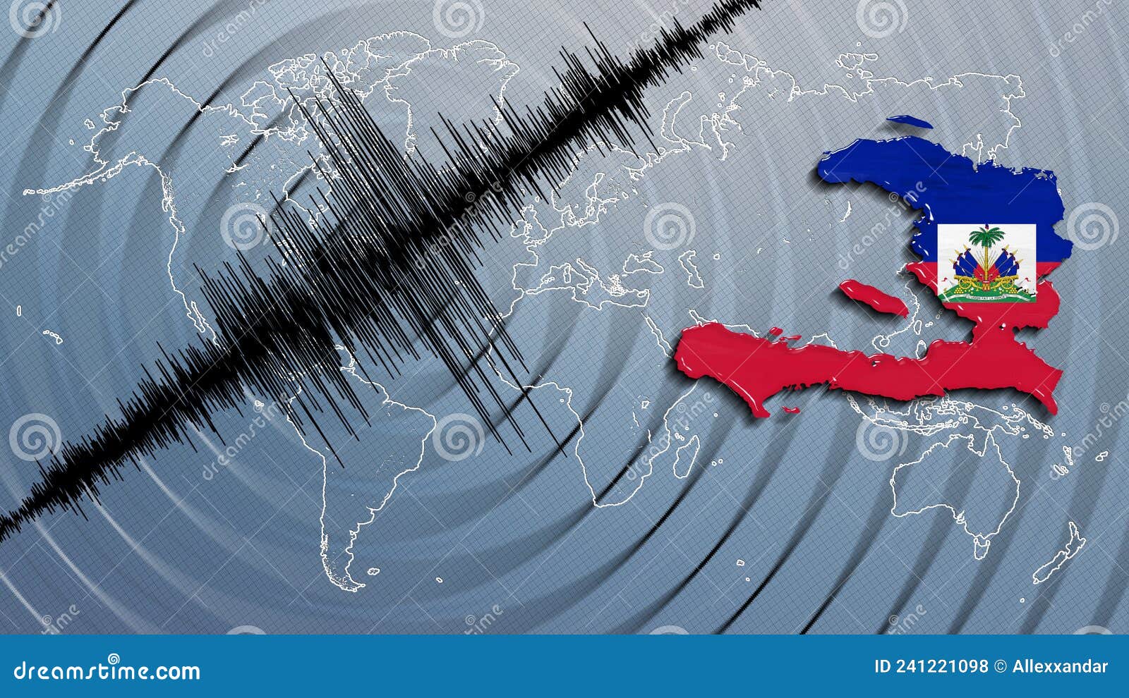 Seismic Activity Earthquake Haiti Map Stock Illustration Illustration of apocalypse, donate