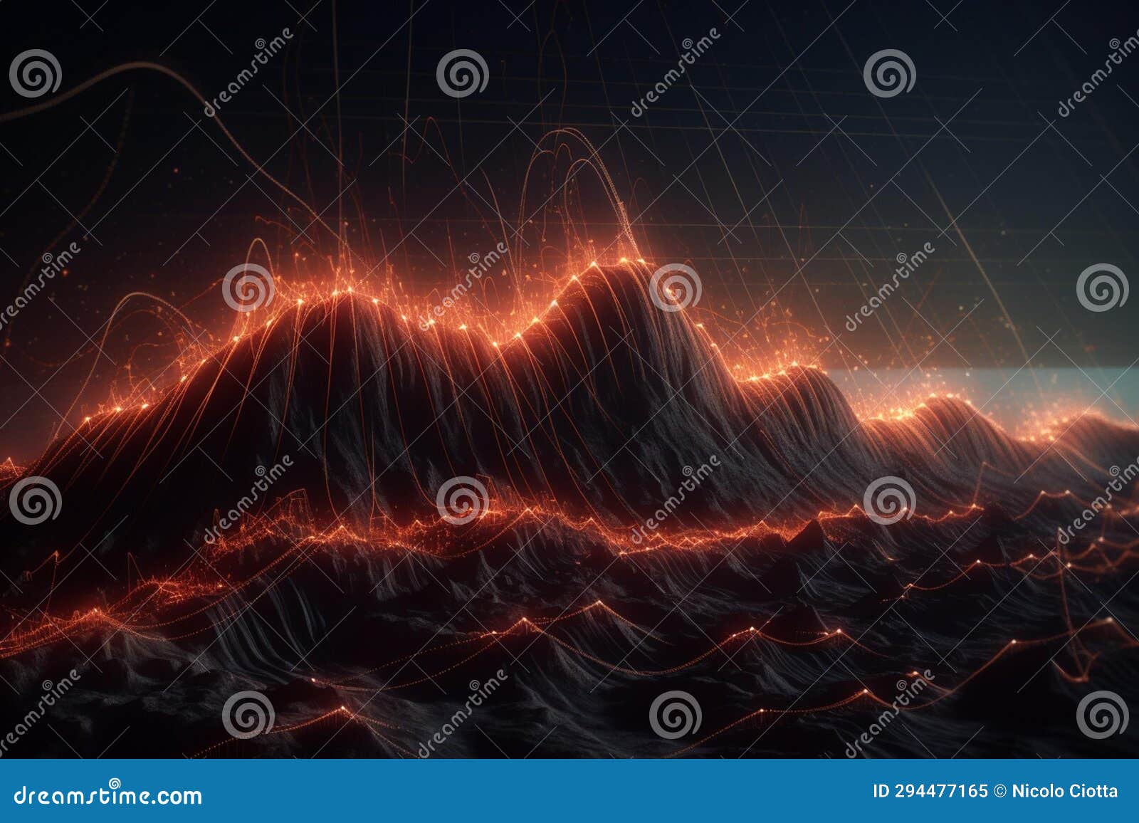 Seismic activity graph stock illustration. Illustration of seismograph ...