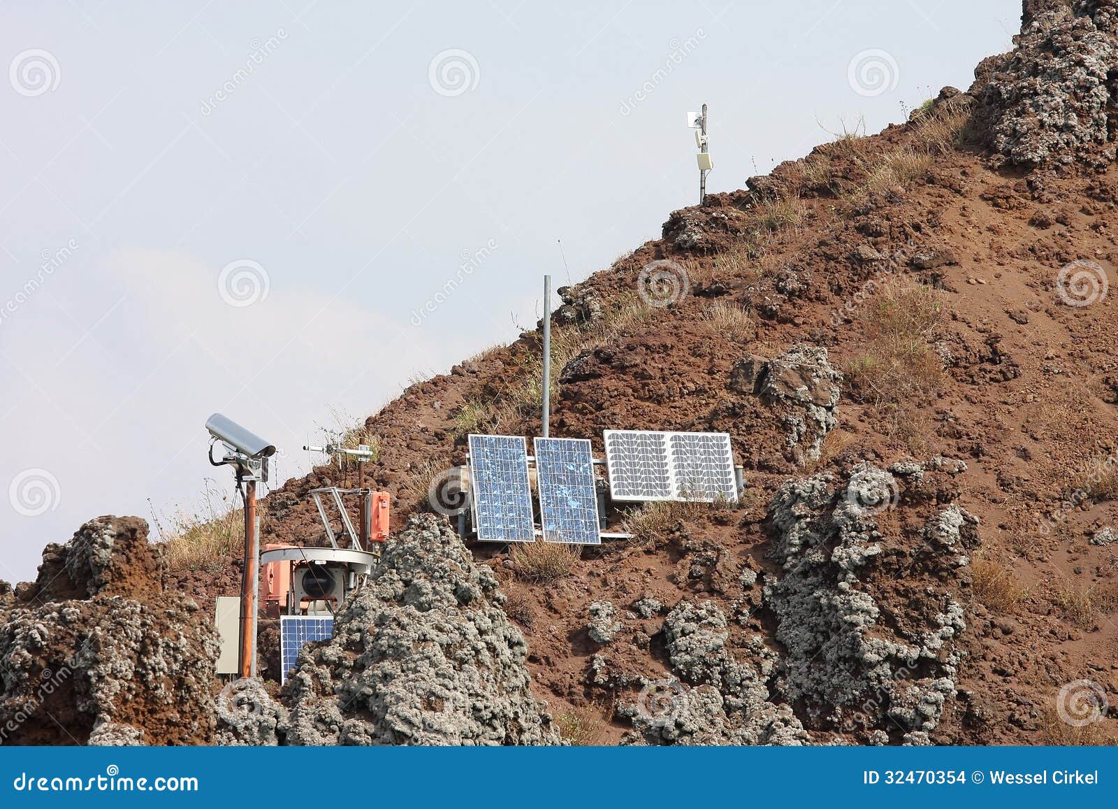 seismological station at mount vesuvius, naples, italy