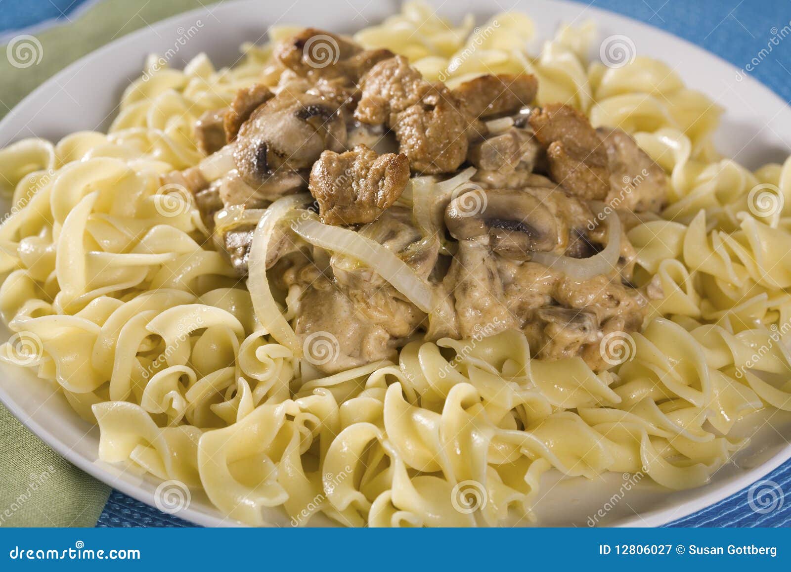 Seitan Stroganoff stock image. Image of entree, meal 12806027
