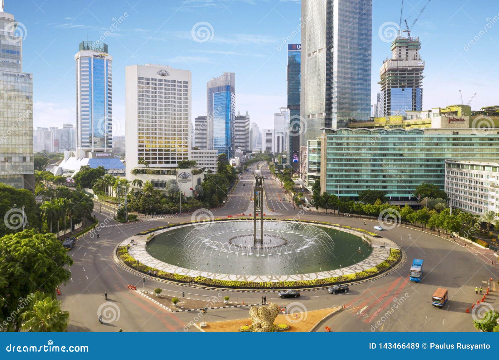 Selamat Datang Monument in Jakarta Downtown Editorial Stock Image