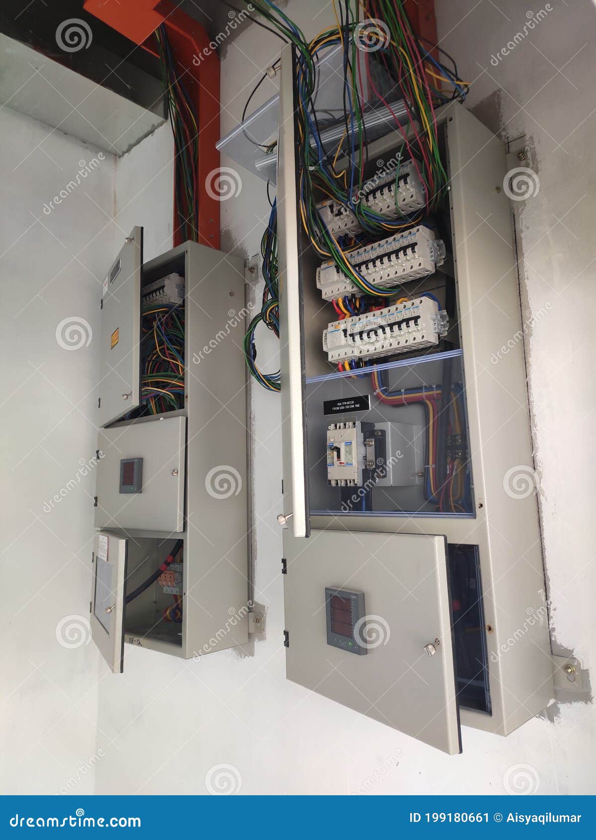 Electrical Distribution Board in the Installation Process. Editorial Photo Image of