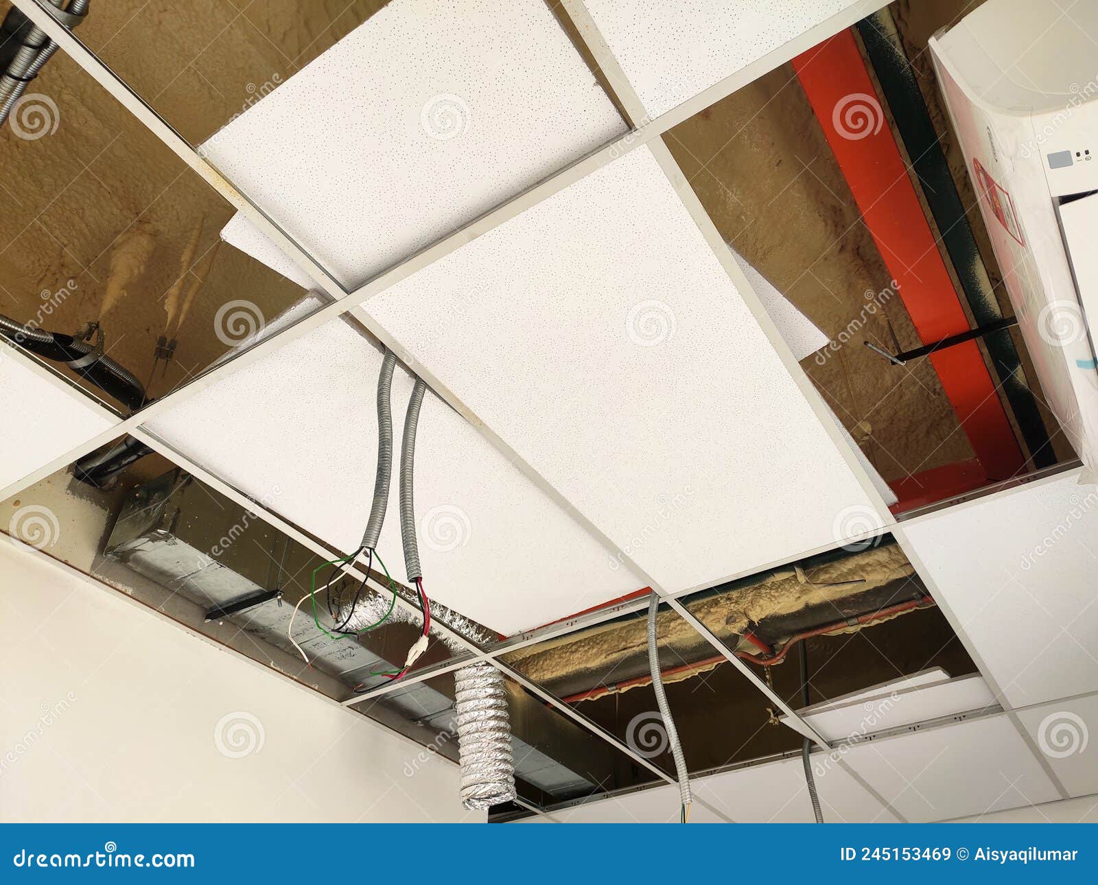 Polyurethane Insulating Foam that Has Been Sprayed and Covered the