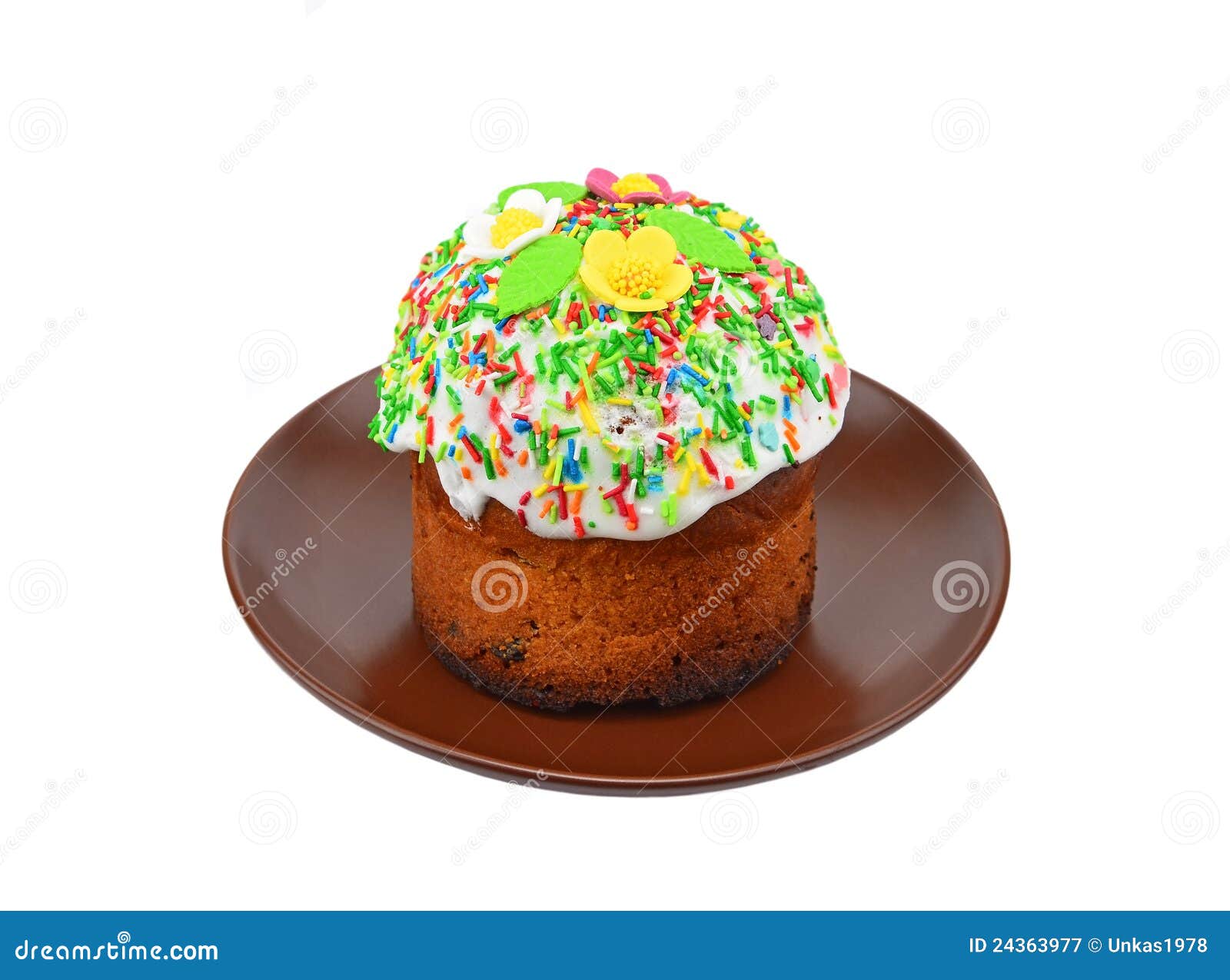 Selbst Gemachter Ostern-Kuchen Stockbild - Bild von teller, dekorativ ...