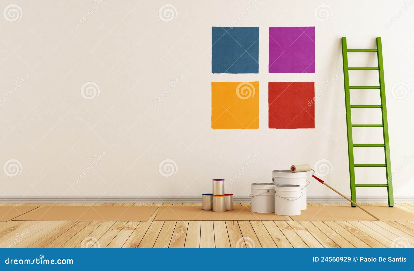 select color swatch to paint wall