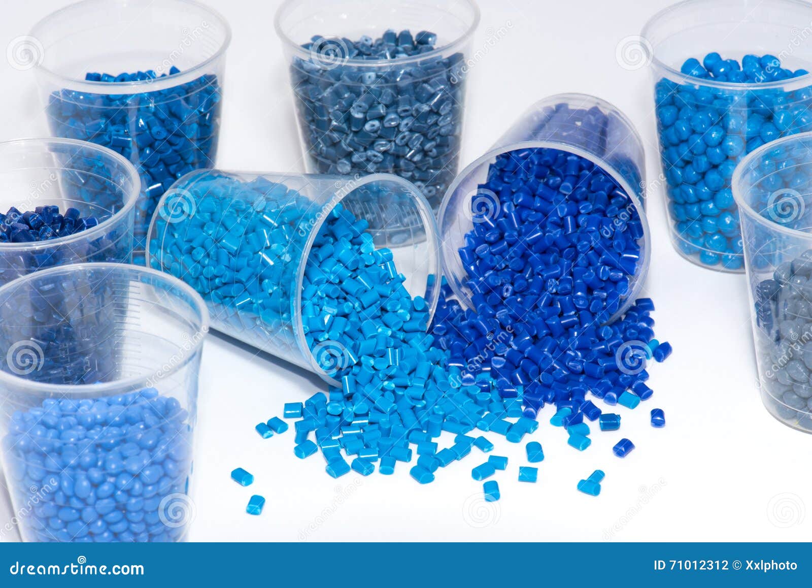 Selection of Blue Thermoplastic Resin Stock Photo Image of heap
